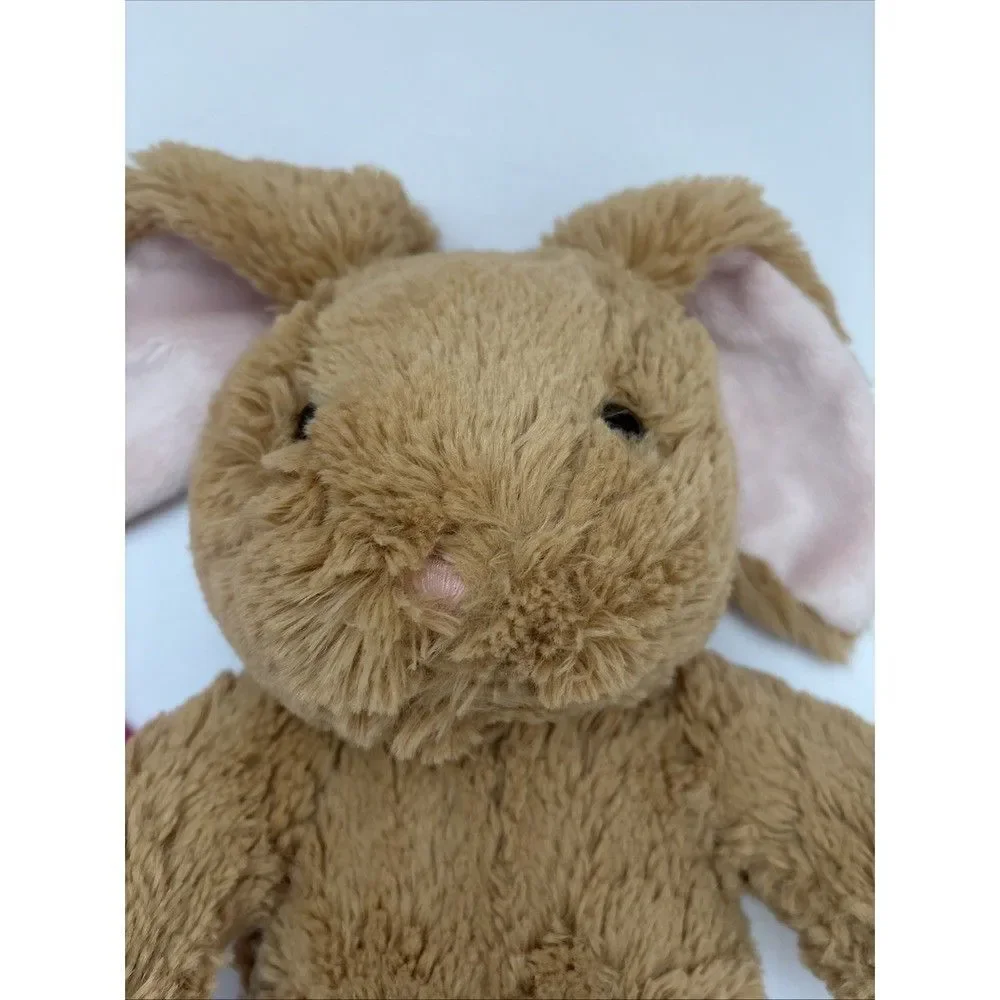 Build a Bear Pawlette Bunny Rabbit 16 Inch Plush Stuffed Animal Tan Pink Dress